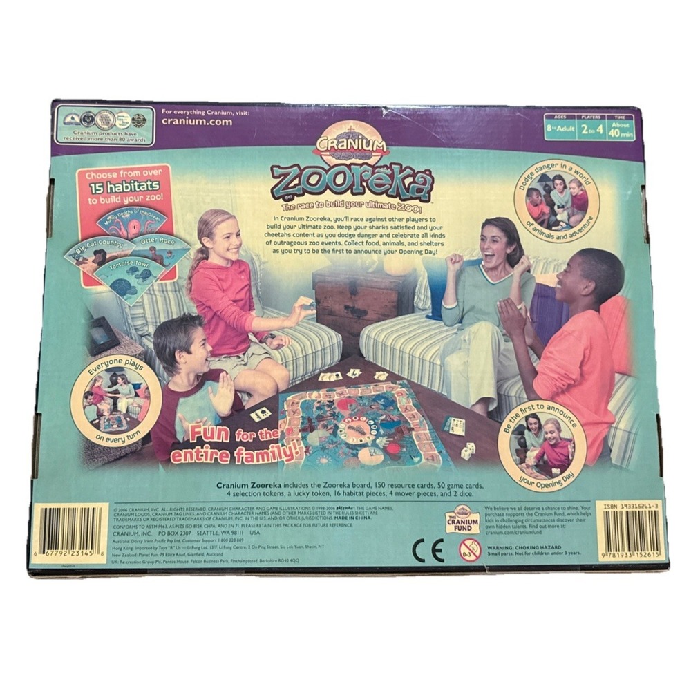 Cranium - Zooreka - The Race to Build Your Ultimate Zoo - Board Game - New Seal - Picture 2 of 2